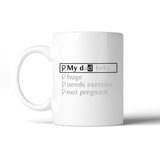 My Dad Search White Funny Saying Mug 11oz Humorous